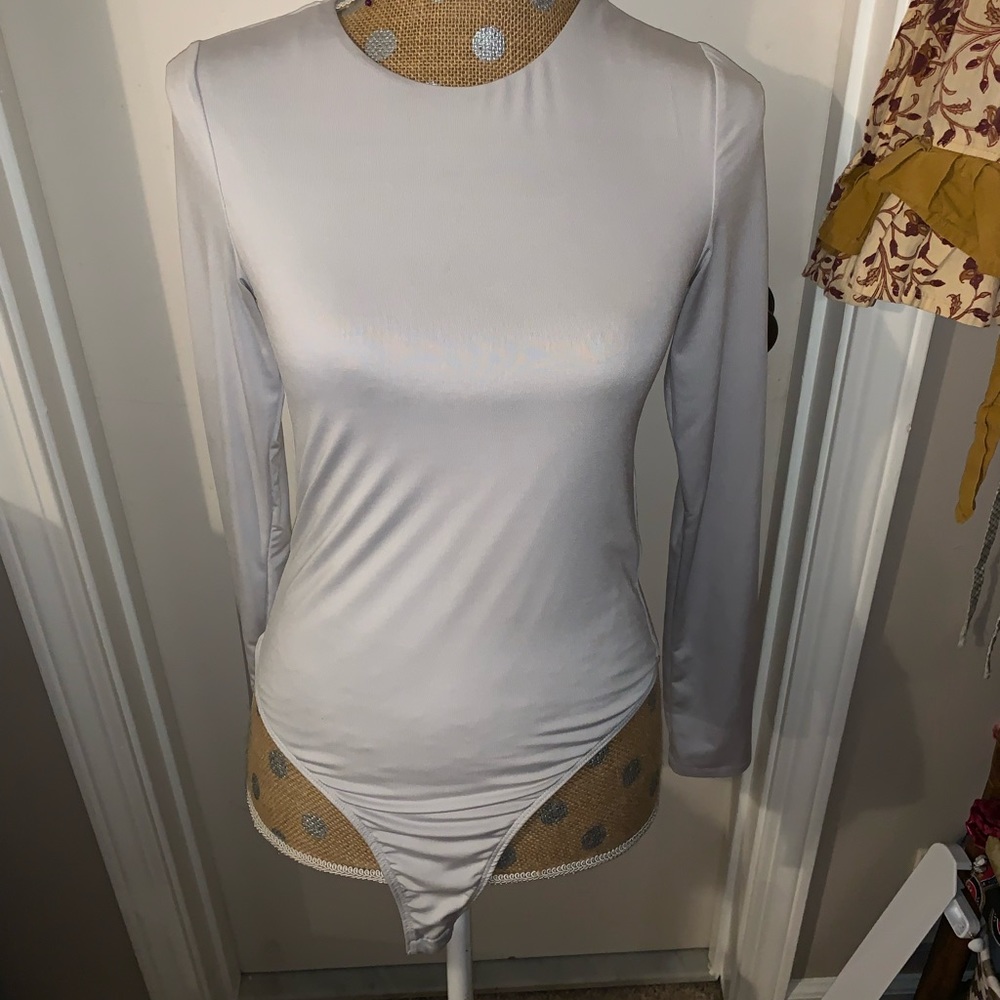 White thong bodysuit